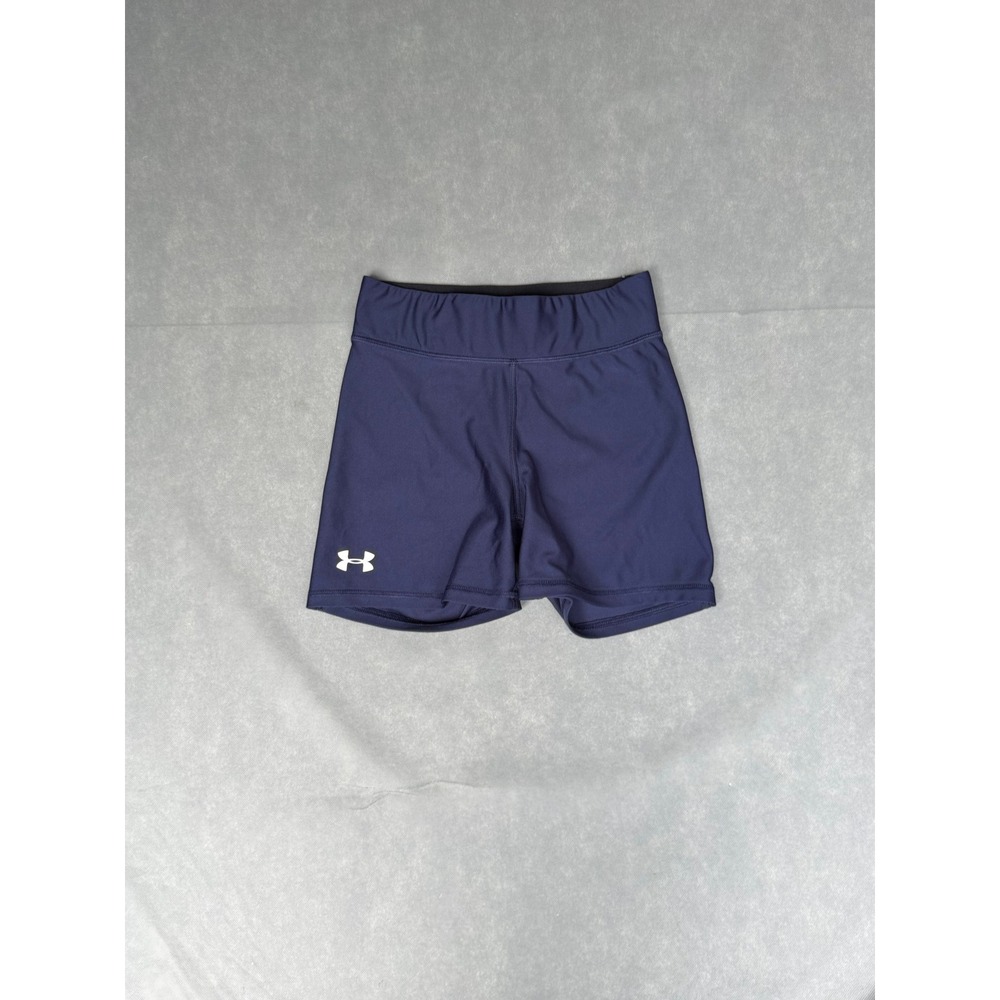 Under Armour HeatGear Compression Shorts Navy Blue Volleyball Women Medium 3in